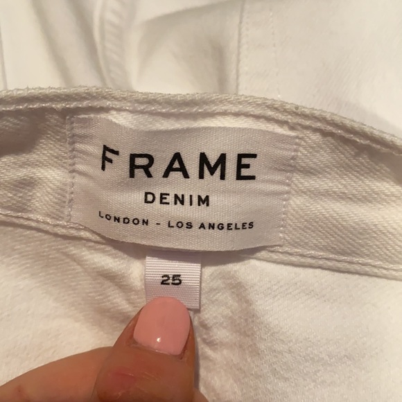 Frame Le High Mini Belted Skirt with Raw Edge - Picture 3 of 4